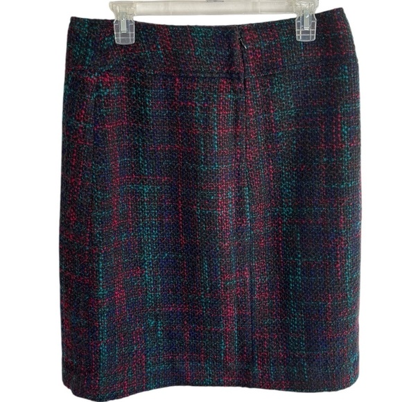 Talbots Pencil Skirt Size 10 Plaid multicolor High Rise Nubby Tweed Wool Blend - Picture 6 of 11